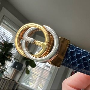 Vintage Authentic Gucci Snakeskin Belt- Size M